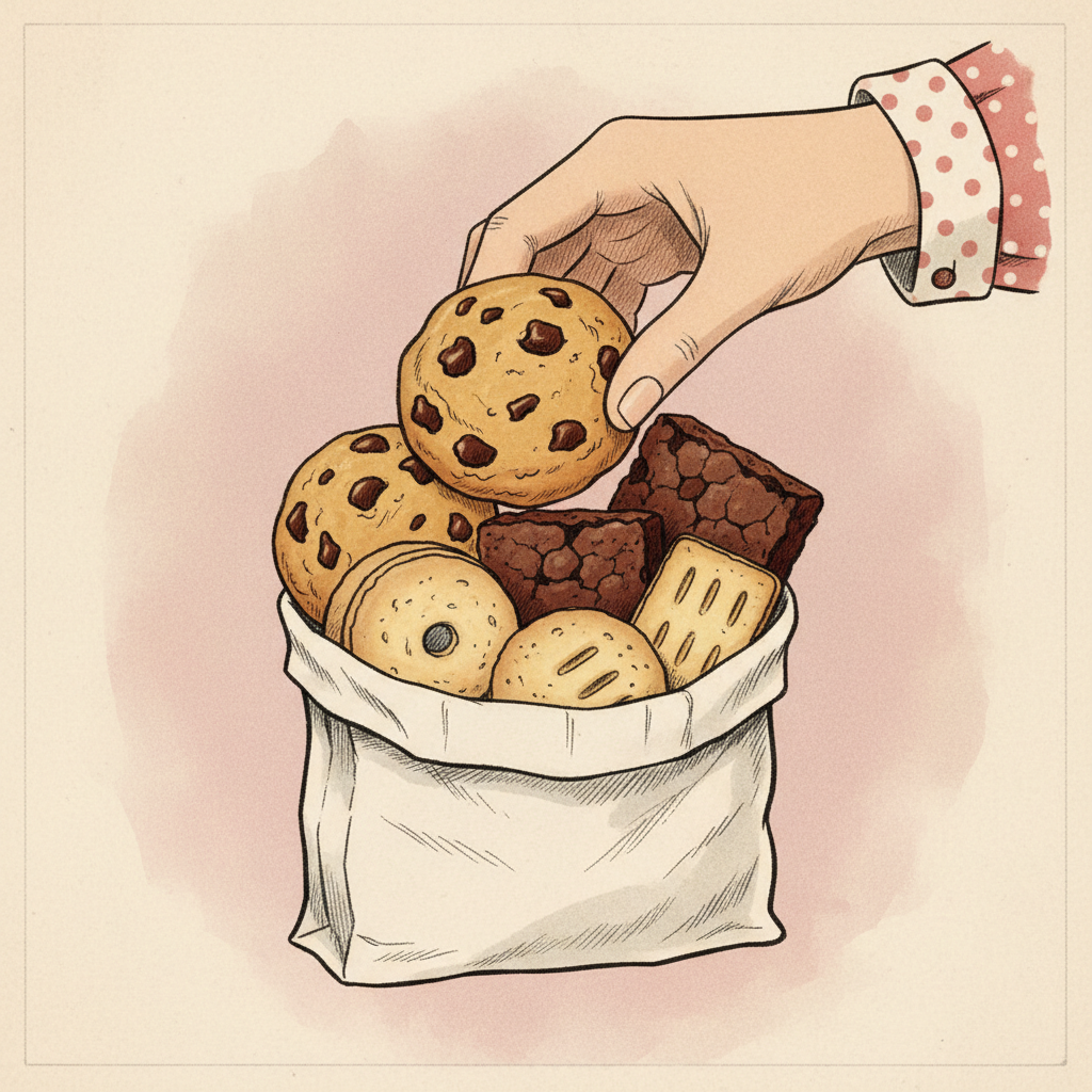 Sachet biscuits vintage